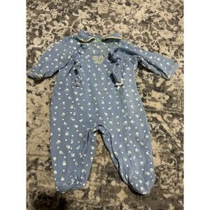 Vintage Mcbaby Girls Blue One Piece Baby Outfit Size  6-9 Months